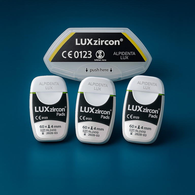 Produktetikett für die Luzzircon Gruppe