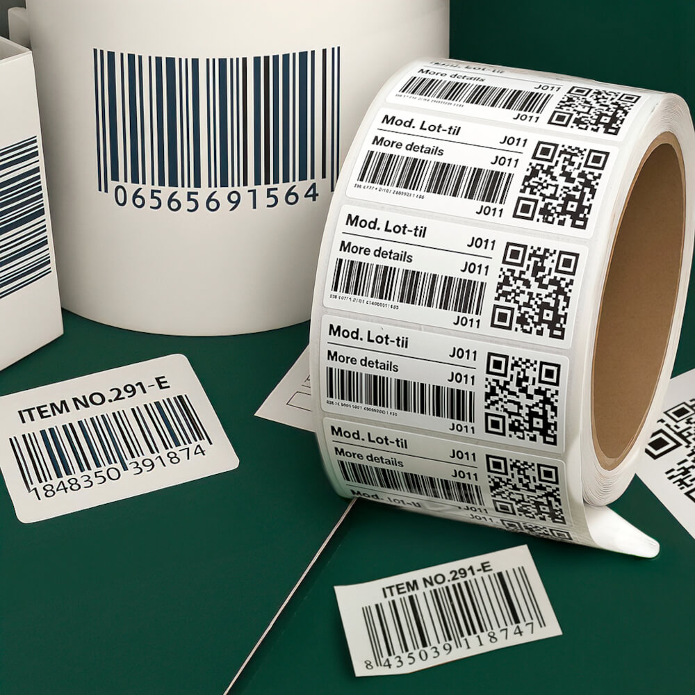 Rolle gedruckter QR-Code-Etiketten